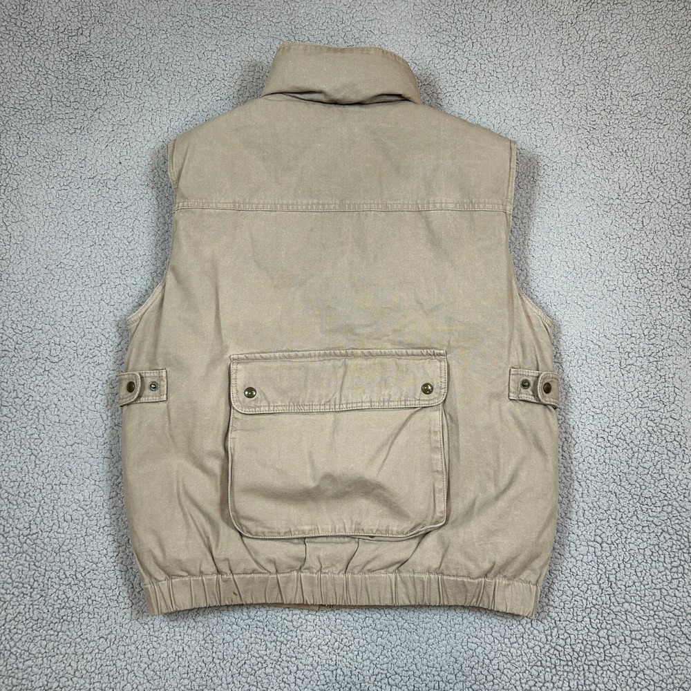 VINTAGE Eddie Bauer 1980s Vest Goose Down Quilted Corduroy Collar Size Large - Picture 5 of 7